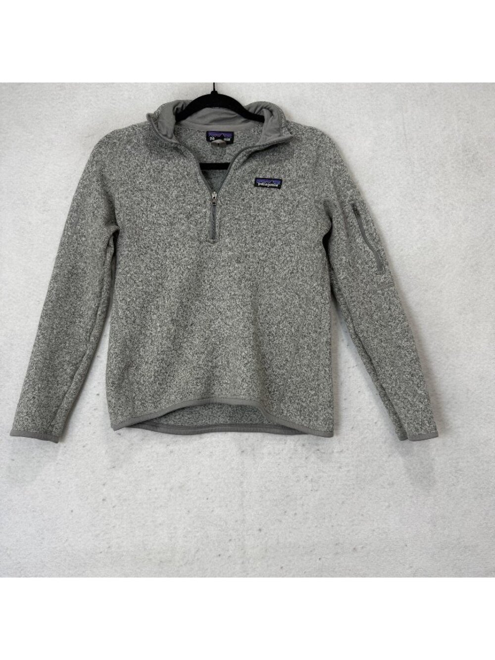 Patagonia Better Sweater Womens Small Gray 1/4 Zip Fleece Mock Neck Pullover